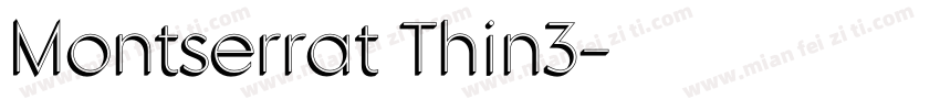 Montserrat Thin3字体转换